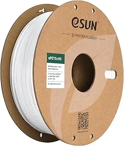 eSUN3D eSUN High Speed Upgraded PETG Filament, High Toughness 3D Printer Filament Speedy PETG for Fast Printing, 1KG Spool (2.2 LBS) 3D Printing Filament for 3D Printers, Solid White