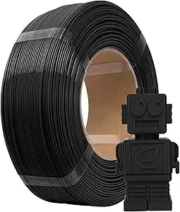 eSUN3D eSUN PLA Basic Refilament, 3D Printer Refill High Speed PLA for Fast Printing, 1KG Spoolless 3D Printing Filament for High Speed 3D Printers, Black