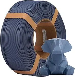 eSUN3D eSUN Matte PLA Refilament, Matte 3D Printer Refill PLA Filament, 1KG Spoolless 3D Printing Filament for 3D Printers, Dark Grey