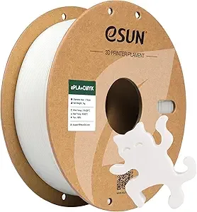 eSUN3D eSUN Lithophane White PLA+ Filament, 3D Printer Filament PLA Plus, Dimensional Accuracy +/-, 1KG Spool (2.2 LBS) Cameo 3D Printing Filament for 3D Printers, CMYK White