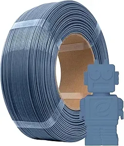 eSUN3D eSUN PLA Basic Refilament, 3D Printer Refill High Speed PLA for Fast Printing, 1KG Spoolless 3D Printing Filament for High Speed 3D Printers, Grey