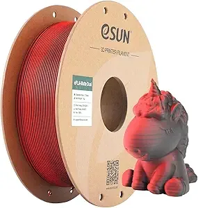 eSUN3D eSUN Dual Color Matte PLA Filament, Matte 3D Printer PLA Filament, 1KG Spool 3D Printing Filament for 3D Printers, Red Black