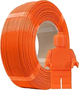 eSUN3D eSUN PLA+ Refilament, 3D Printer Refill PLA Plus, Dimensional Accuracy +/-, 1KG Spoolless 3D Printing Filament for 3D Printers, Orange