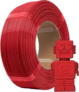 eSUN3D eSUN PLA Basic Refilament, 3D Printer Refill High Speed PLA for Fast Printing, 1KG Spoolless 3D Printing Filament for High Speed 3D Printers, Fire Engine Red