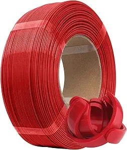 eSUN3D eSUN PLA+ Refilament, 3D Printer Refill PLA Plus, Dimensional Accuracy +/-, 1KG Spoolless 3D Printing Filament for 3D Printers, Fire Engine Red