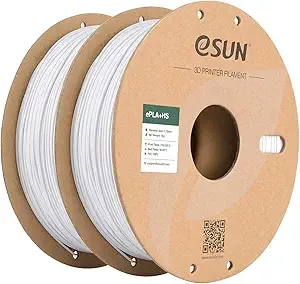 eSUN3D eSUN High Speed PLA+ Filament, 3D Printer Filament Speedy PLA Plus for Fast Printing, 1KG per Spool, 2 Spools 3D Printing Filament, Cold White