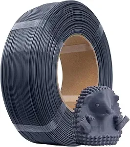 eSUN3D eSUN PLA+ Refilament, 3D Printer Refill PLA Plus, Dimensional Accuracy +/-, 1KG Spoolless 3D Printing Filament for 3D Printers, Grey