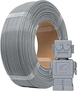 eSUN3D eSUN PLA Basic Refilament, 3D Printer Refill High Speed PLA for Fast Printing, 1KG Spoolless 3D Printing Filament for High Speed 3D Printers, Silver