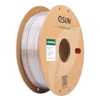 eSUN3D eSUN Silk Mystic PLA Filament, Shiny Silk Three Color Co Extrusion 3D Printer Filament, 1KG (2.2 LBS) Spool 3D Printing Color Change Filament for 3D Printers,Gold Silver Copper
