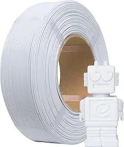eSUN3D eSUN PLA Basic Refilament, 3D Printer Refill High Speed PLA for Fast Printing, 1KG Spoolless 3D Printing Filament for High Speed 3D Printers, Cold White