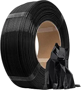 eSUN3D eSUN PLA+ Refilament, 3D Printer Refill PLA Plus, Dimensional Accuracy +/-, 1KG Spoolless 3D Printing Filament for 3D Printers, Black