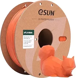 eSUN3D eSUN Matte PLA Filament, Matte 3D Printer PLA Filament, 1KG Spool 3D Printing Filament for 3D Printers, Tangerine