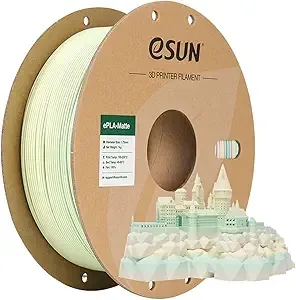 eSUN3D eSUN Matte Rainbow PLA Filament, Matte Multicolored 3D Printer PLA, 1KG Spool (2.2 LBS) Gradient Changing Multicolor Filament for 3D Printer, Matte Rainbow Multicolor