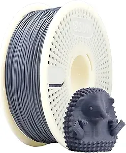 eSUN3D eSUN PLA+ Refilament and Upgarded eSpool+ Set, Reusable and Removable Filament Spool Replacement with 3D Printer Refill PLA Plus, 1KG Spoolless 3D Printing Filament, Grey