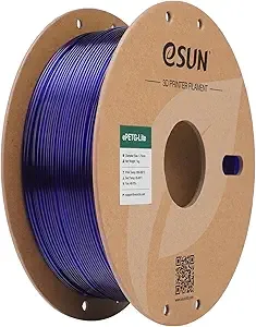 eSUN3D eSUN PETG Filament, High Toughness Glossy PETG 3D Printing Filament, 1KG Spool (2.2 LBS) 3D Printer Filament, Blue