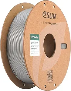eSUN3D eSUN PETG Filament, High Toughness Glossy PETG 3D Printing Filament, 1KG Spool (2.2 LBS) 3D Printer Filament, Solid Silver