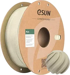 eSUN3D eSUN PLA+ Filament, 3D Printer Filament PLA Plus, Dimensional Accuracy +/-, 1KG Spool (2.2 LBS) 3D Printing Filament for 3D Printers, Light Khaki