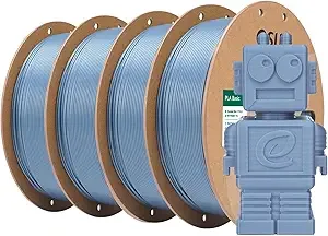 eSUN3D eSUN PLA Basic Filament, 3D Printer Filament High Speed PLA for Fast Printing, 1KG Spool, 4 Spools 3D Printer Filament, Light Grey