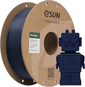 eSUN3D eSUN PLA Basic Filament, 3D Printer Filament High Speed PLA for Fast Printing, 1KG Spool (2.2 LBS) 3D Printing Filament for High Speed 3D Printers, Dark Blue