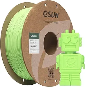 eSUN3D eSUN PLA Basic Filament, 3D Printer Filament High Speed PLA for Fast Printing, 1KG Spool (2.2 LBS) 3D Printing Filament for High Speed 3D Printers, Peak Green