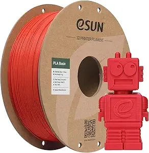 eSUN3D eSUN PLA Basic Filament, 3D Printer Filament High Speed PLA for Fast Printing, 1KG Spool (2.2 LBS) 3D Printing Filament for High Speed 3D Printers, Red