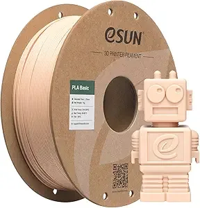 eSUN3D eSUN PLA Basic Filament, 3D Printer Filament High Speed PLA for Fast Printing, 1KG Spool (2.2 LBS) 3D Printing Filament for High Speed 3D Printers, Beige