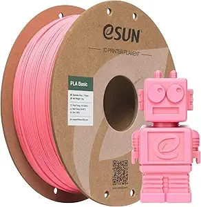 eSUN3D eSUN PLA Basic Filament, 3D Printer Filament High Speed PLA for Fast Printing, 1KG Spool (2.2 LBS) 3D Printing Filament for High Speed 3D Printers, Barbie Pink
