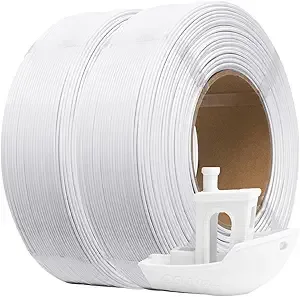 eSUN3D eSUN PLA+ Refilament, 3D Printer Refill PLA Plus, 1KG per Roll, 2 Rolls Spoolless 3D Printing Filament for 3D Printers,Cold White