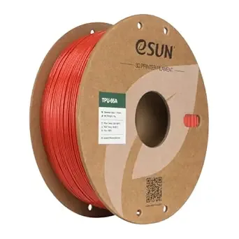 eSUN3D eSUN TPU 95A Filament, Flexible 3D Printer Filament TPU, Dimensional Accuracy +/-, 1KG Spool (2.2 LBS) 3D Printing Filament for 3D Printers, Red