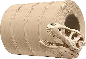 eSUN3D eSUN PLA+ Refilament, 3D Printer Refill PLA Plus, 1KG per Roll, 4 Rolls Spoolless 3D Printing Filament for 3D Printers, Bone White