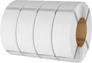eSUN3D eSUN PLA Basic Refilament, 3D Printer Refill High Speed PLA for Fast Printing, 1KG per Roll, 4 Rolls Spoolless 3D Printing Filament for High Speed 3D Printers, White