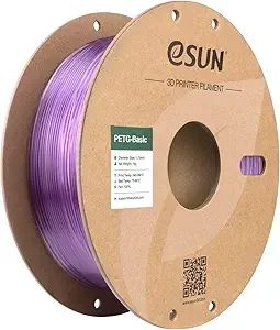 eSUN3D eSUN PETG Basic Filament, High Toughness Glossy PETG 3D Printing Filament, 1KG Spool (2.2 LBS) 3D Printer Filament, Translucent Light Purple