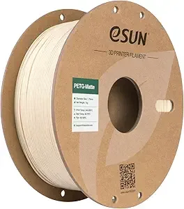 eSUN3D eSUN PETG Matte Filament, 3D Printer Filament Matte PETG, Temperature Resistance and Bending Resistance, 1KG Spool (2.2 LBS) 3D Printing Filament for 3D Printers, Alabaster White