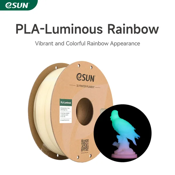 eSUN3D eSUN PLA-Luminous Rainbow 3D Filament 1KG