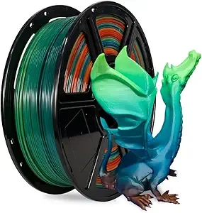 Flashforge FLASHFORGE PLA Filament, 3D Printer Filament 1kg (2.2lbs) Spool, Dimensional Accuracy +/-, 3D Printing Filament Easy to Use and Fits for Most FDM 3D Printers (Rainbow)