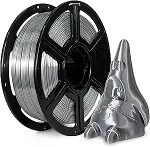 Flashforge Flashforge 3D Printer Filament Silk PLA 1kg Spool-Dimensional Accuracy +/- (Silver)