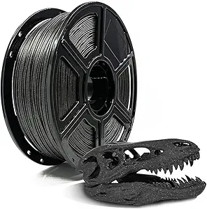 Flashforge FLASHFORGE PLA Filament Galaxy Matte Black, 3D Printer Filament with Silver Glitter 1kg (2.2lbs) Spool, Dimensional Accuracy +/-, Shimmering 3D Printing Filament for Unique Finish