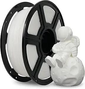 Flashforge FLASHFORGE PLA Filament +/-, Matte White 3D Printer Filament 1kg (2.2lbs) Spool, Excellent Printing Performance, Easy to Use for Most FDM 3D Printers