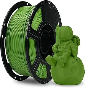 Flashforge FLASHFORGE PLA Filament +/-, Matte Green 3D Printer Filament 1kg (2.2lbs) Spool, Excellent Printing Performance, Easy to Use for Most FDM 3D Printers