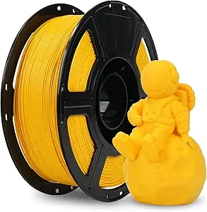 Flashforge FLASHFORGE PLA Filament +/-, Matte Yellow 3D Printer Filament 1kg (2.2lbs) Spool, Excellent Printing Performance, Easy to Use for Most FDM 3D Printers