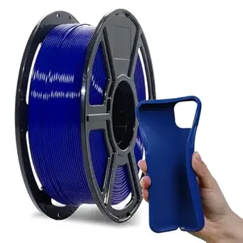 Flashforge Flashforge 3D Printer Filament, 3D Printer Filaments 1kg Spool-Dimensional Accuracy +/-, Environmental Friendliness, no Smoke and no Odor (Blue, PLA Flexible)