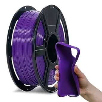 Flashforge Flashforge PLA Flexible 3D Printer Filament, 3D Printing Filaments 1kg Spool-Dimensional Accuracy +/-, Environmental Friendliness, no Smoke and no Odor (Purple, PLA Flexible)