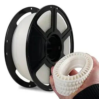 Flashforge FLASHFORGE PLA Flexible, 4X Longer Stretch 3D Printer Filament 1Kg (2.2lbs) Spool - Dimensional Accuracy +/-, Ideal for Printing Soft Accessories