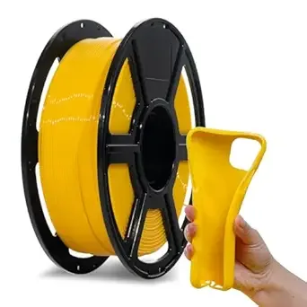 Flashforge FLASHFORGE PLA Flexible, 4X Longer Stretch 3D Printer Filament 1Kg (2.2lbs) Spool - Dimensional Accuracy +/-, Ideal for Printing Soft Accessories