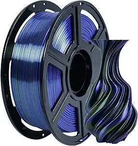 Flashforge FLASHFORGE Silk Dual Color Filament, Blue and Green 2 in 1 Coextrusion Silk PLA Filament, 3D Printer Filament Color Change 1kg(2.2lbs) Spool, Dimensional Accuracy +/-