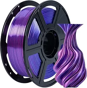 Flashforge FLASHFORGE Silk Dual Color Filament, Blue and Rose 2 in 1 Coextrusion Silk PLA Filament, 3D Printer Filament Color Change 1kg(2.2lbs) Spool, Dimensional Accuracy +/-