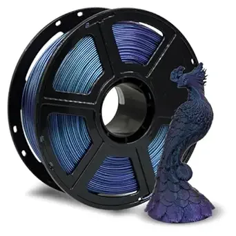 Flashforge FLASHFORGE Rapid PLA Filament +/- Burnt Titanium & Nebula Purple Gradient, Max/s High Speed Printing, 3D Printer Filament 1kg(2.2lbs), Changing Colors with Light