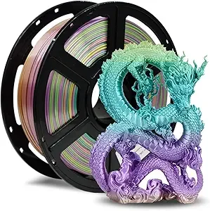 Flashforge FLASHFORGE Silk PLA Filament, 3D Printer Filament 1kg (2.2lbs) Spool, Smooth and Silky Texture 3D Printing Filament, Dimensional Accuracy +/-