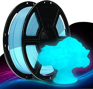 Flashforge FLASHFORGE Rapid PLA Filament Luminous Blue/s High Speed Printing, Glow in the Dark 3D Printer Filament 1kg Spool, Dimensional Accuracy +/-, Brilliant, Long-Lasting Glow