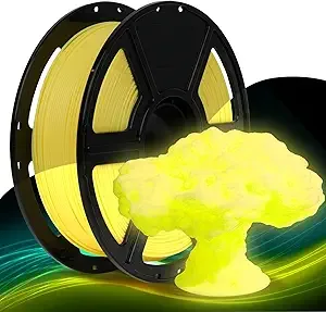 Flashforge FLASHFORGE Rapid PLA Filament Luminous Yellow/s High Speed Printing, Glow in the Dark 3D Printer Filament 1kg Spool, Dimensional Accuracy +/-, Brilliant, Long-Lasting Glow